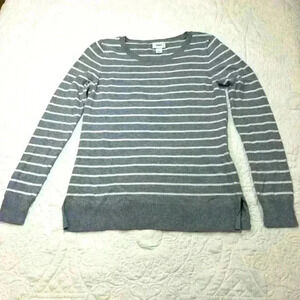 Old Navy Sweater, Grey & White Stripe, w/‎ Sparkles - Size Small